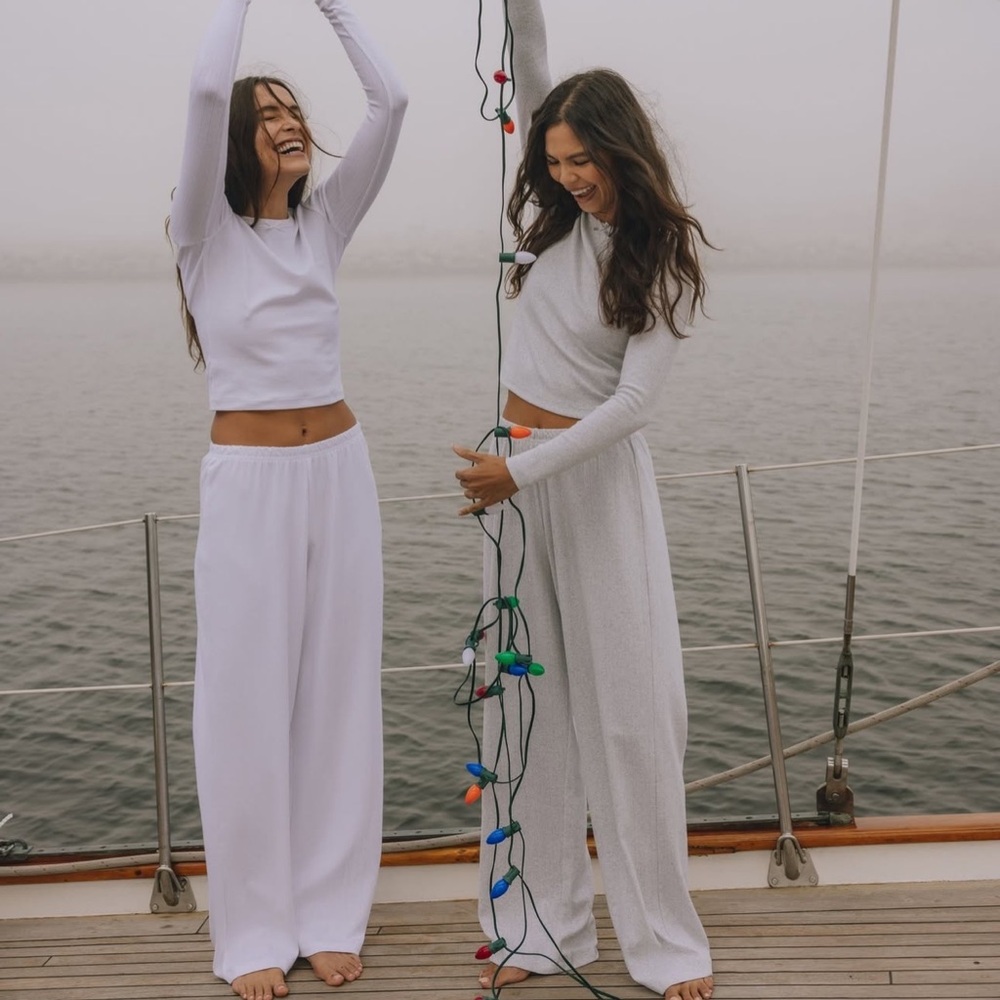 NWT Daily Drills Pointelle White Set XS/S